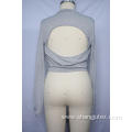 Women's open back knitted top